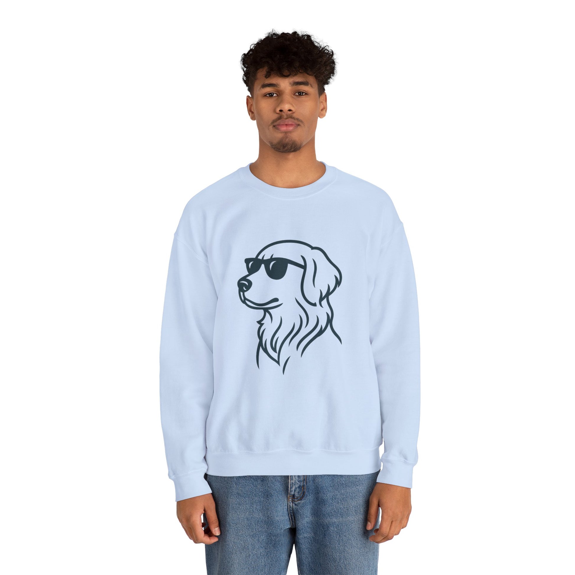 Dog with glasses cool logo Sweatshirt