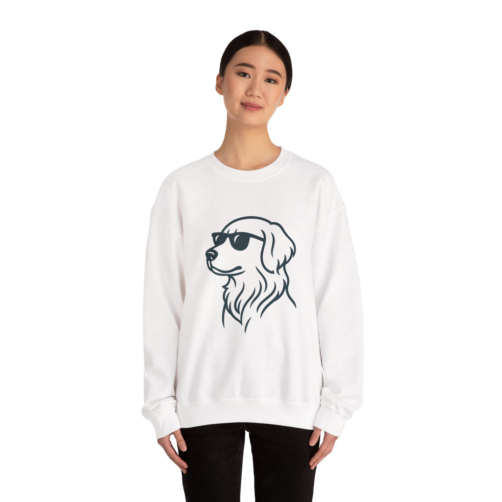 Dog with glasses cool logo Sweatshirt