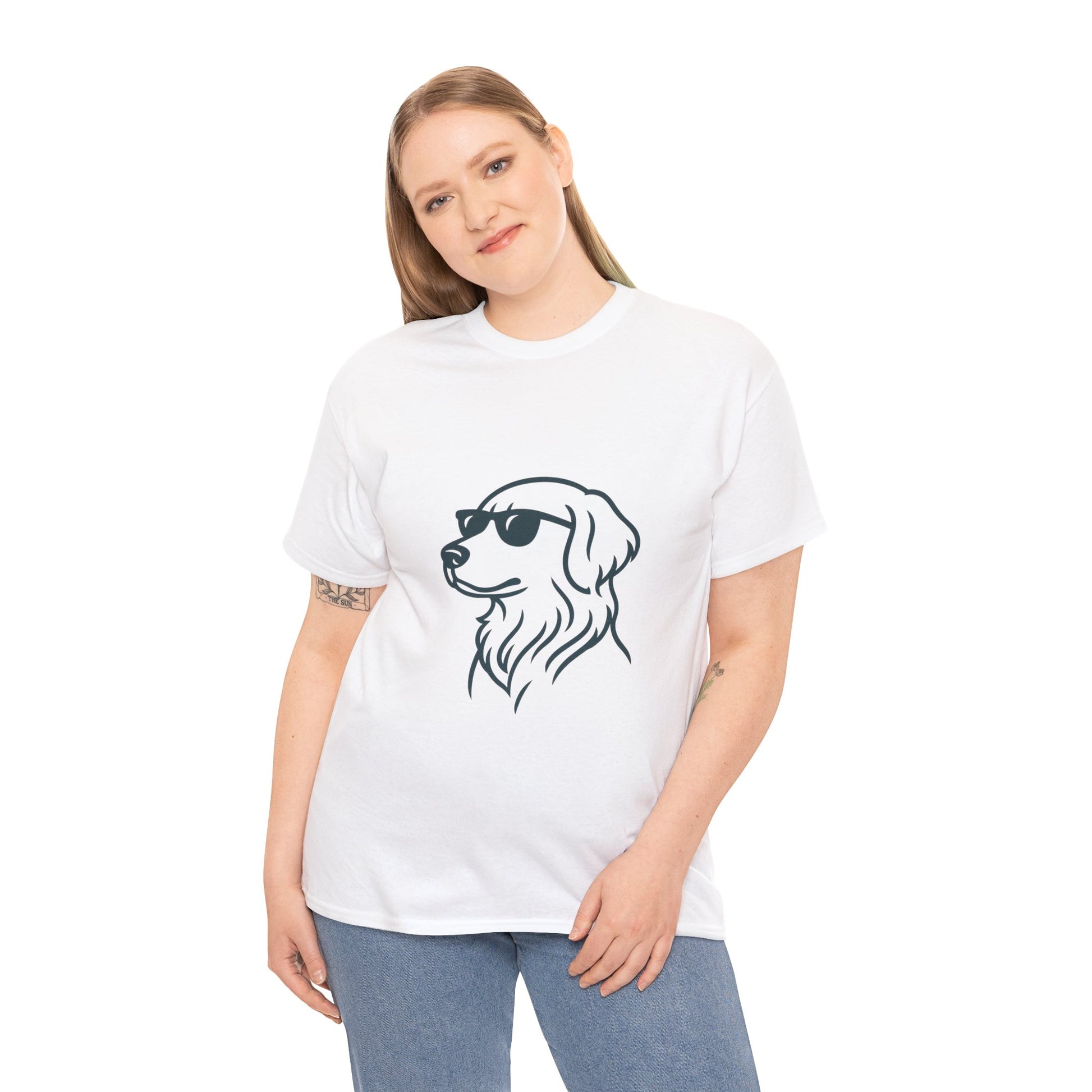 Dog with sunglasses logo cool T-Shirt