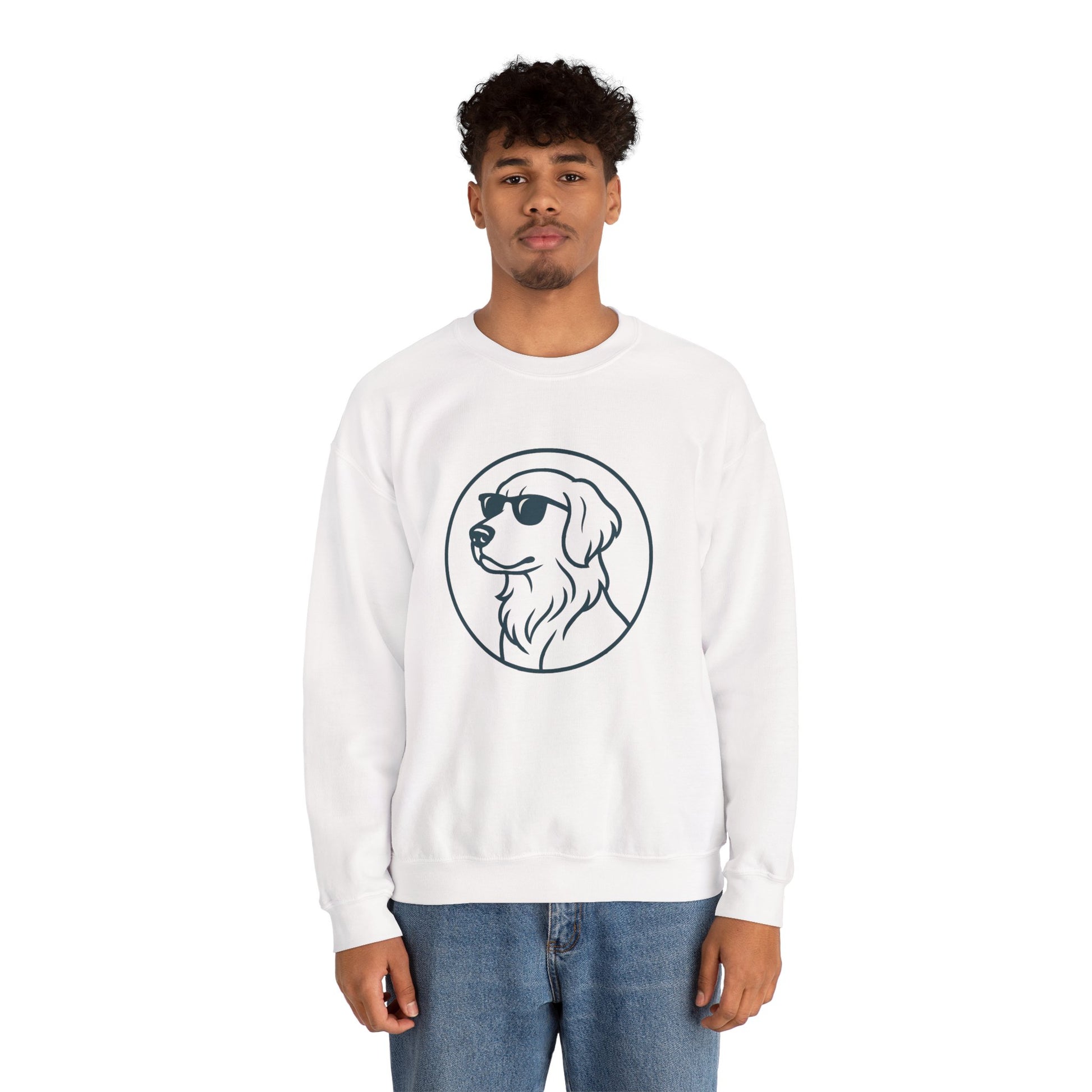 Dog with glasses cool Sweatshirt