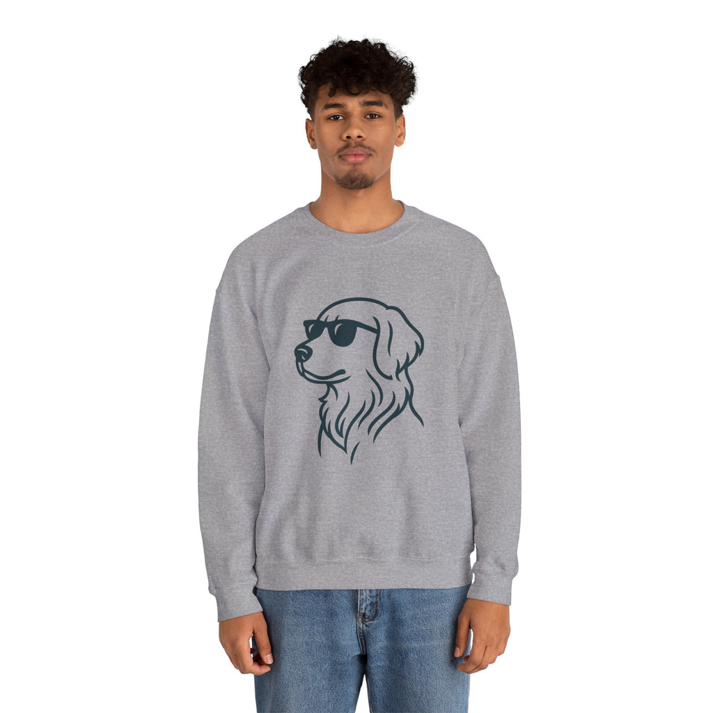 Dog with glasses cool logo Sweatshirt