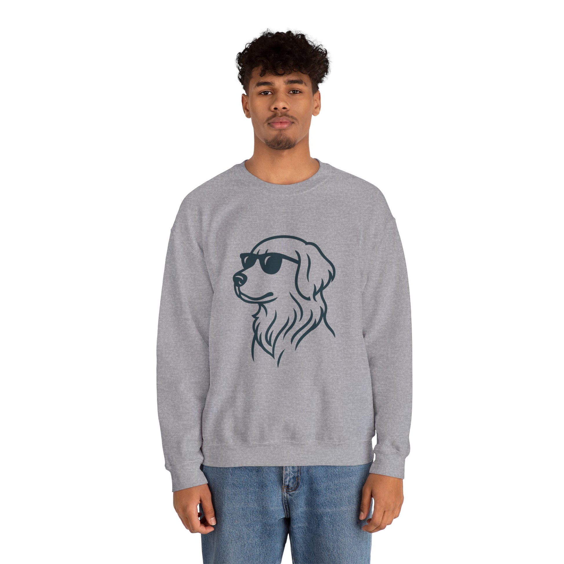 Dog with glasses cool logo Sweatshirt