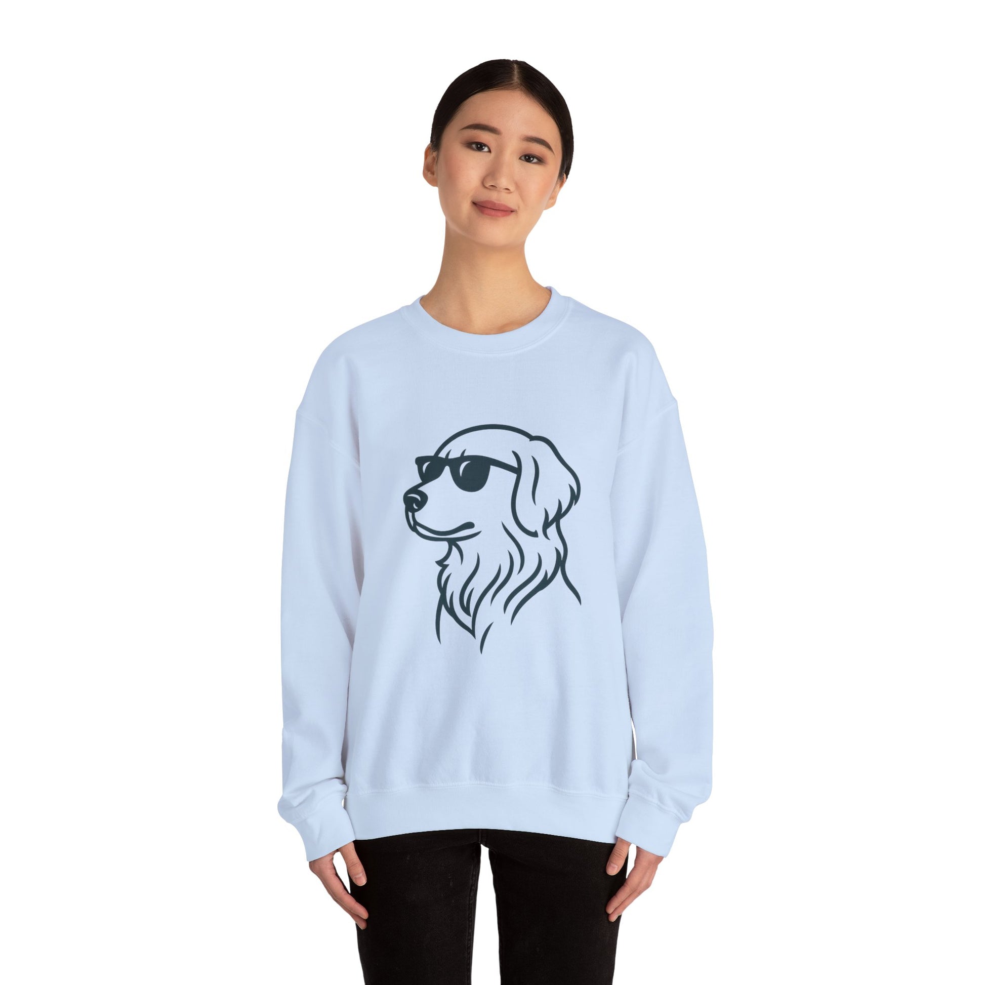 Dog with glasses cool logo Sweatshirt