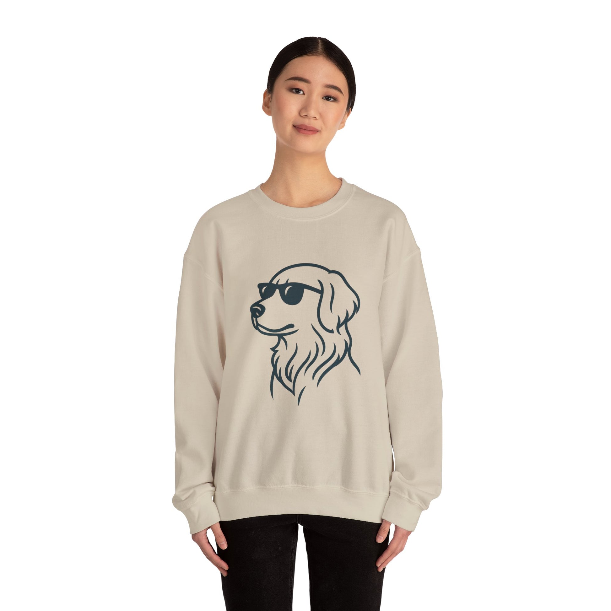 Dog with glasses cool logo Sweatshirt