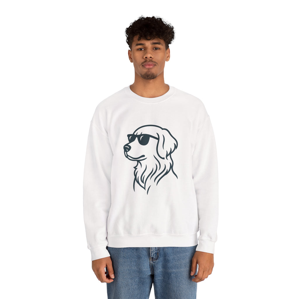 Dog with glasses cool logo Sweatshirt