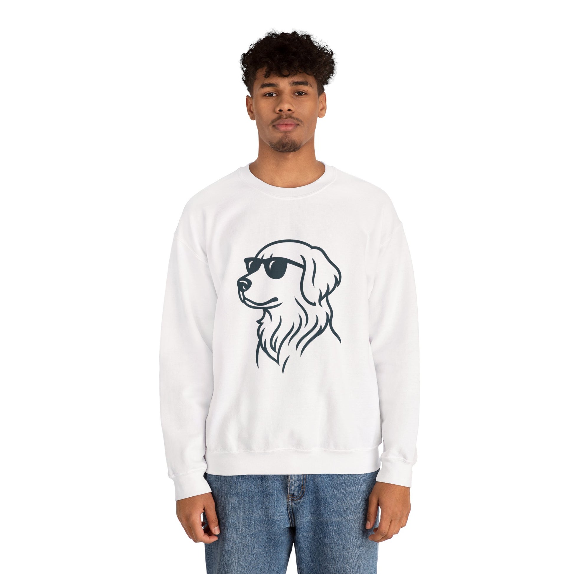 Dog with glasses cool logo Sweatshirt