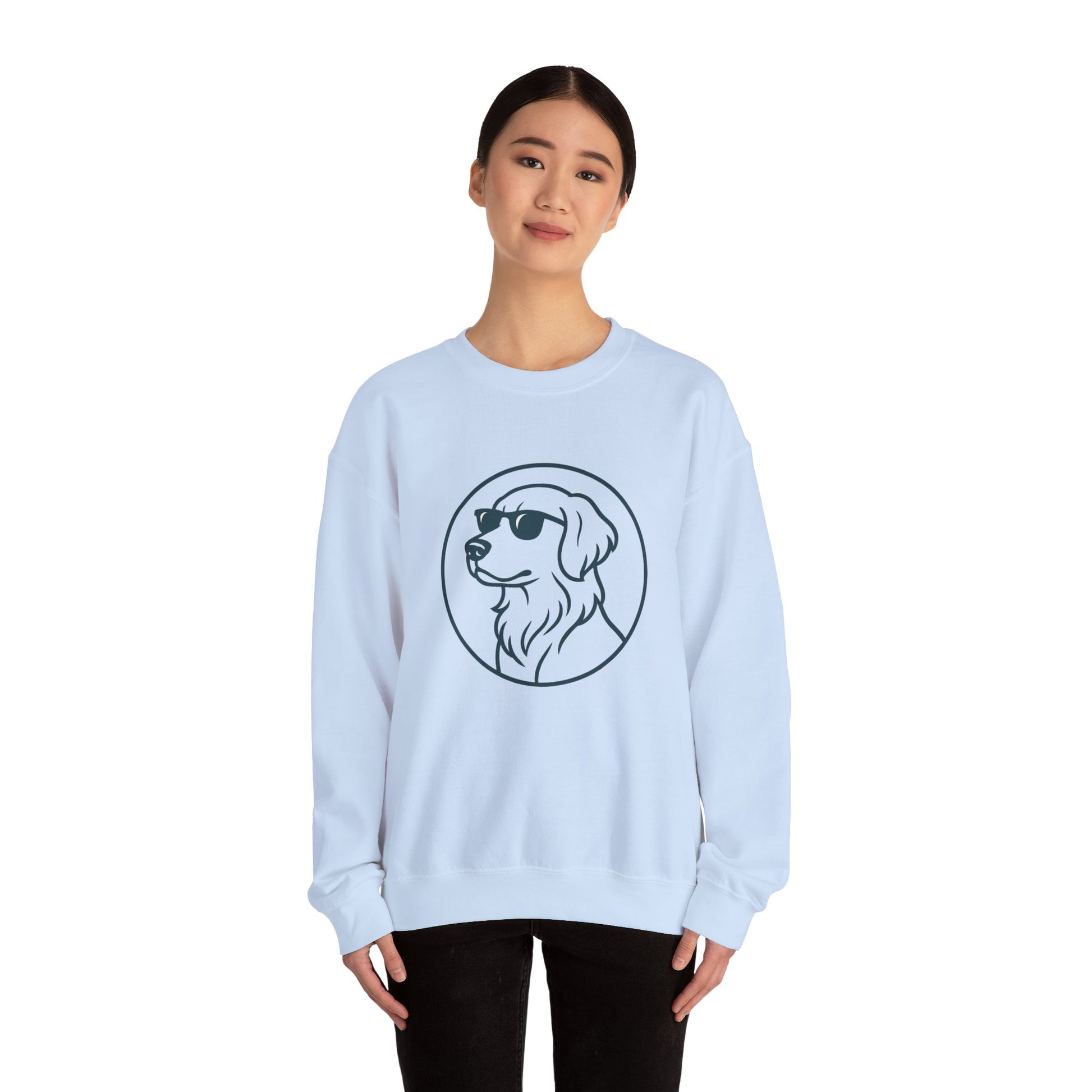 Dog with glasses cool Sweatshirt