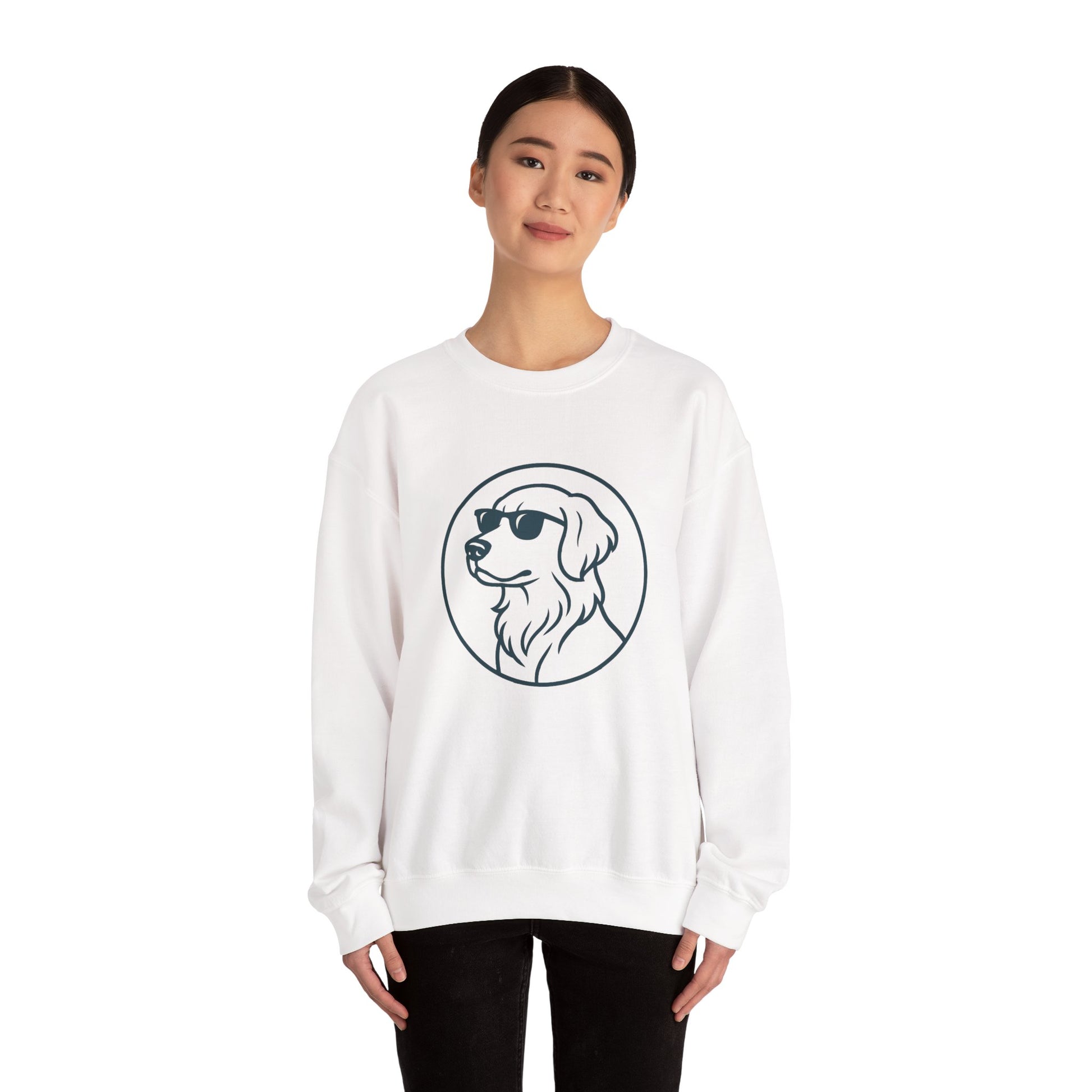 Dog with glasses cool Sweatshirt