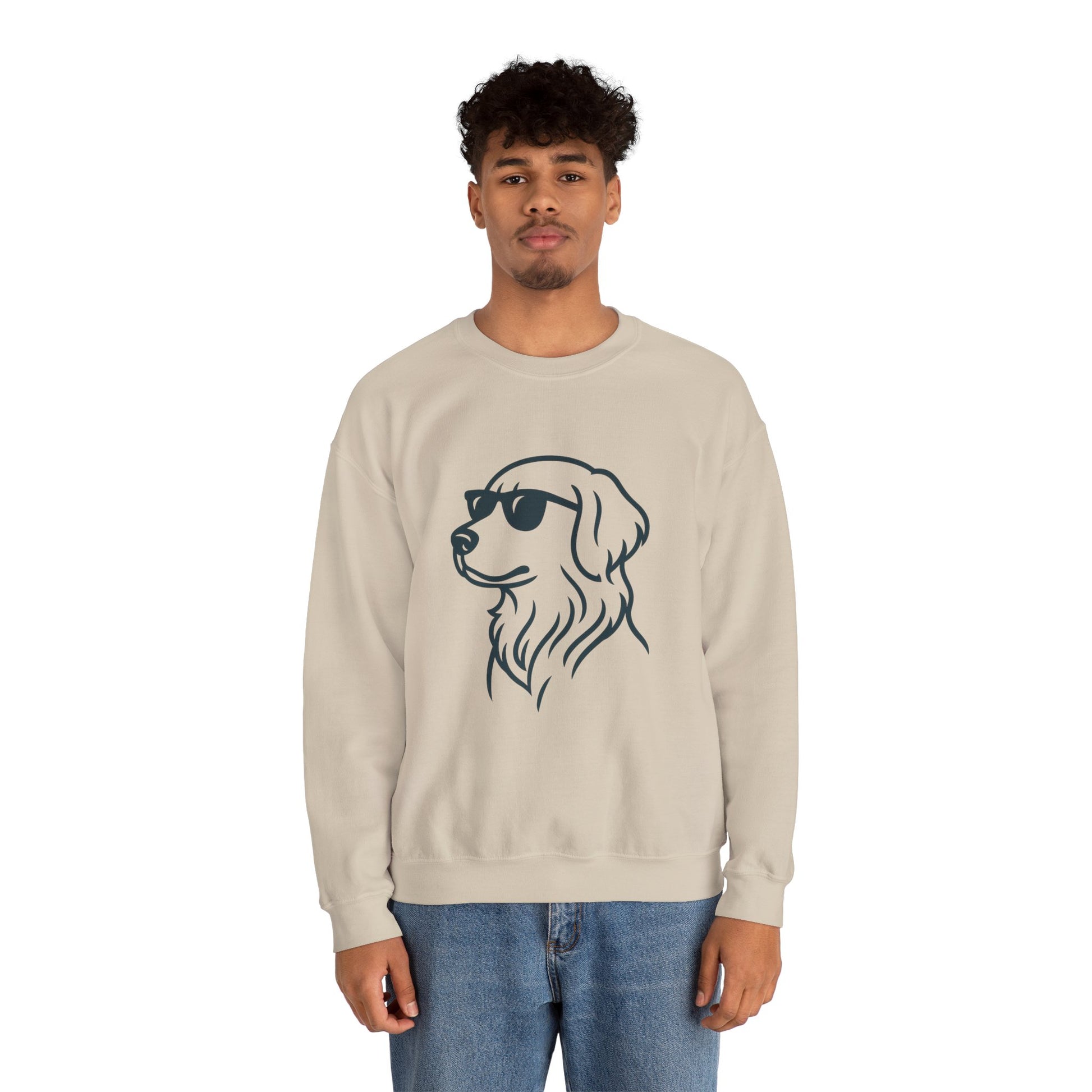 Dog with glasses cool logo Sweatshirt