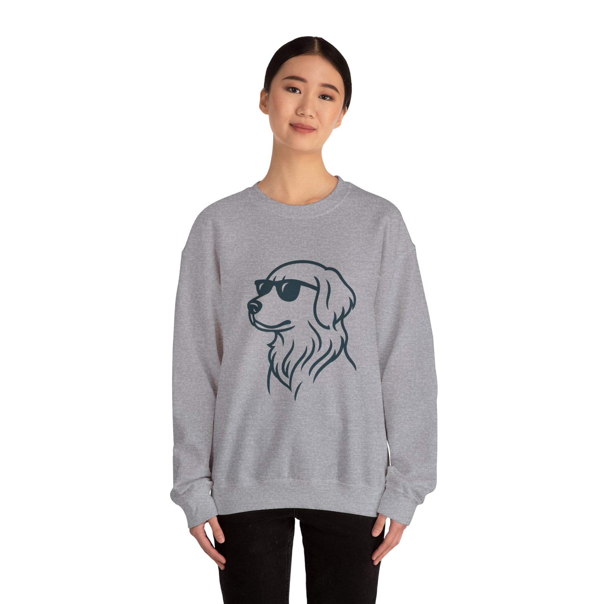 Dog with glasses cool logo Sweatshirt